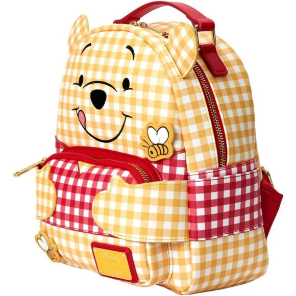 🆕Loungefly Women Disney Winnie The Pooh Gingham Mini Backpack Shoulder Bagpack - Picture 11 of 11